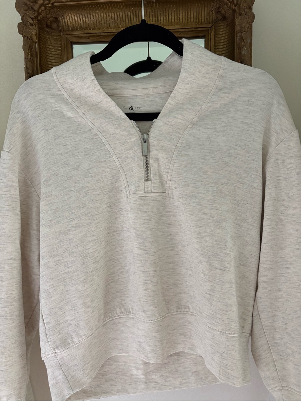 Lou & Gray Taupe Zip Detail Seeatshirt